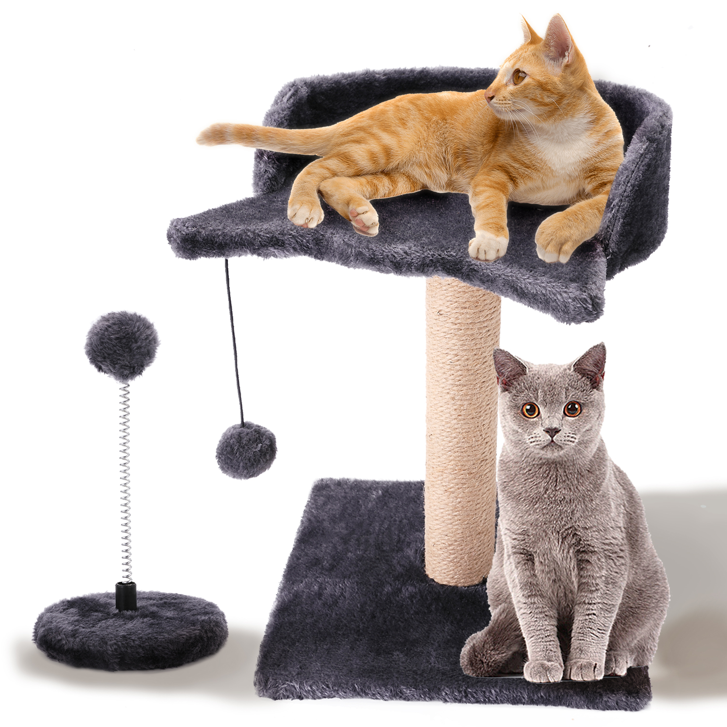 PinkSheep Cat Scratcher with Perch