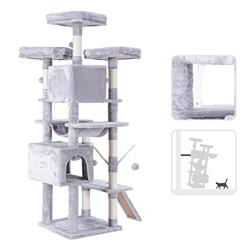XL Hey-brother Cat Tree Tower with Perches & Condos