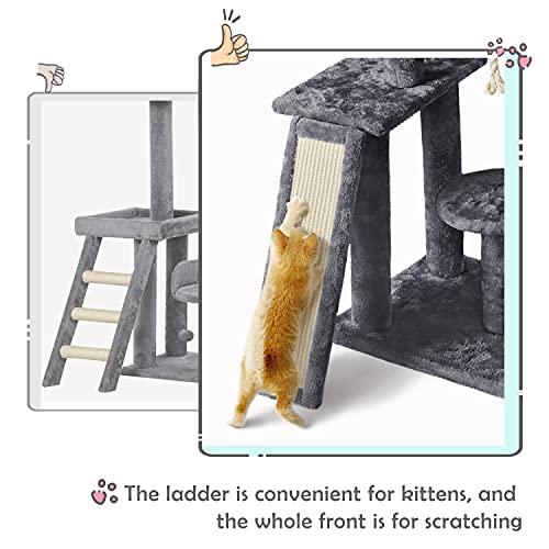 Multi-Level Cat Tower with Scratching Posts