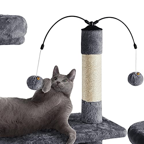 Multi-Level Cat Tower with Scratching Posts