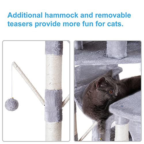 XL Hey-brother Cat Tree Tower with Perches & Condos