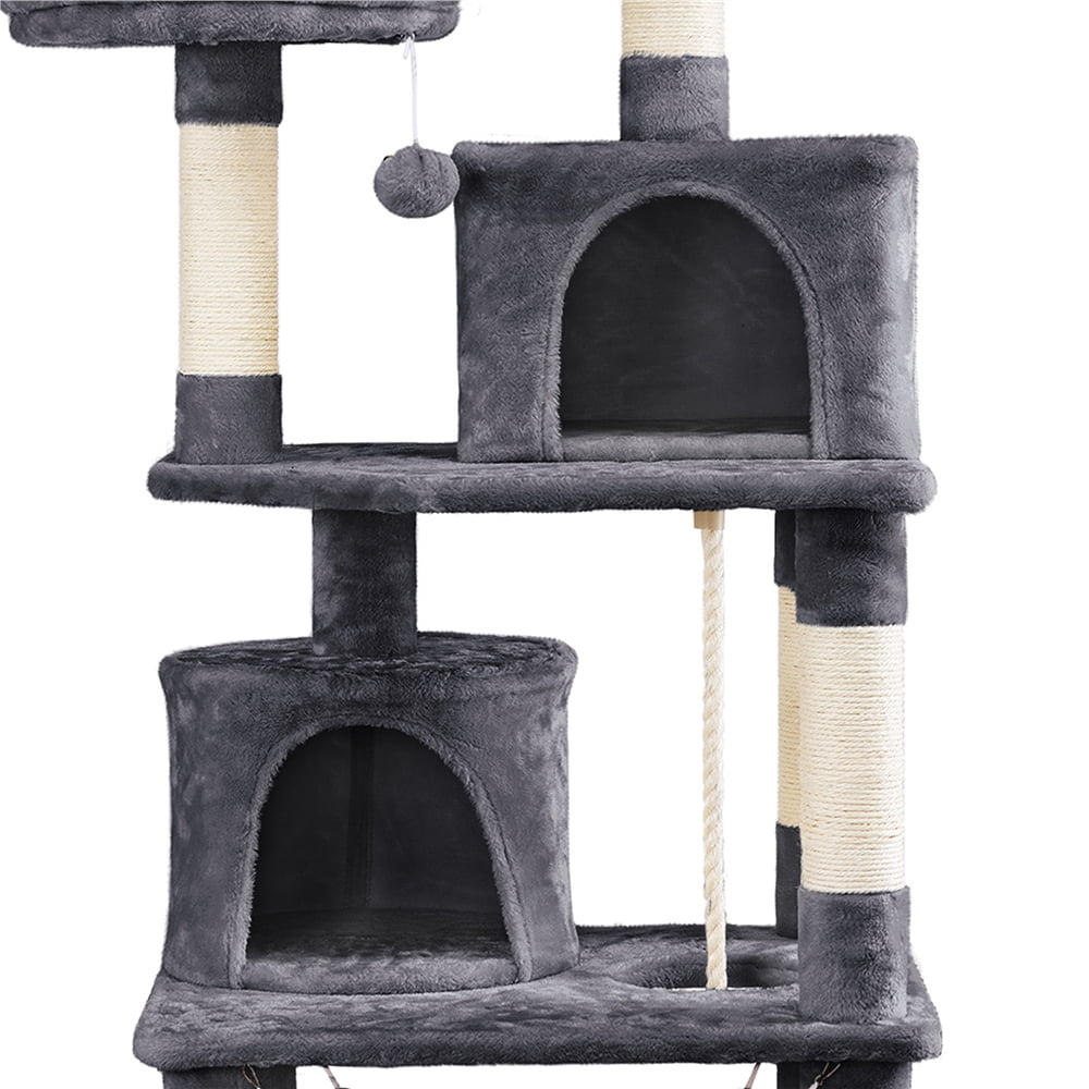 Dark Gray Double Condo Cat Tree & Scratcher