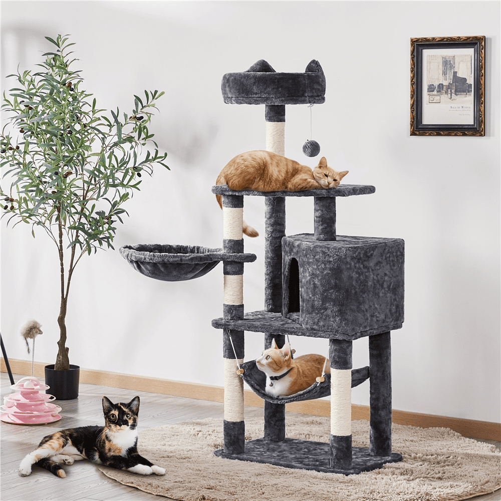 54.5" Cat Tree Tower with Scratching Posts