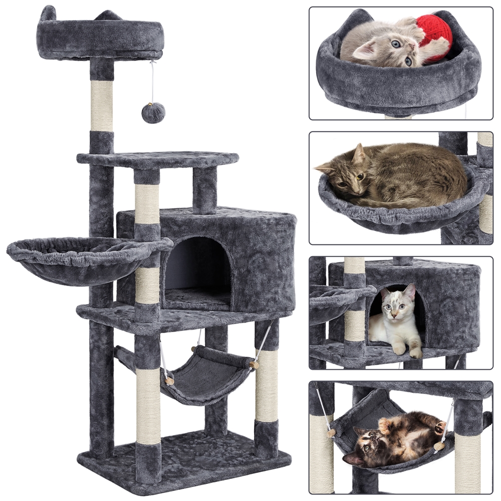 54.5" Cat Tree Tower with Scratching Posts