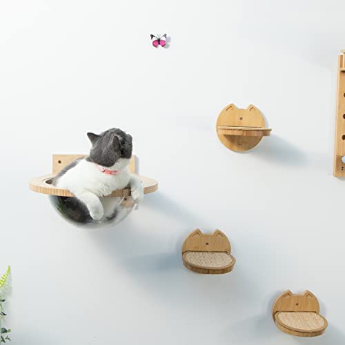 Wall-mounted Bamboo Cat Hammock & Bed