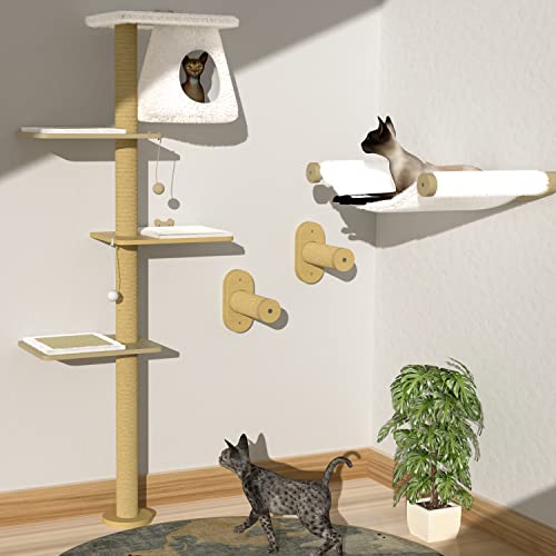 Cat Wall Shelf with Hammock and Cushion
