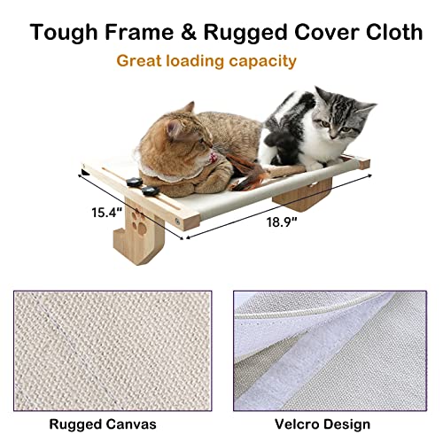 Solid Wood Cat Window Hammock for Large Cats