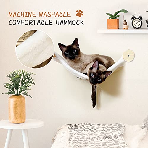 Cat Wall Shelf with Hammock and Cushion