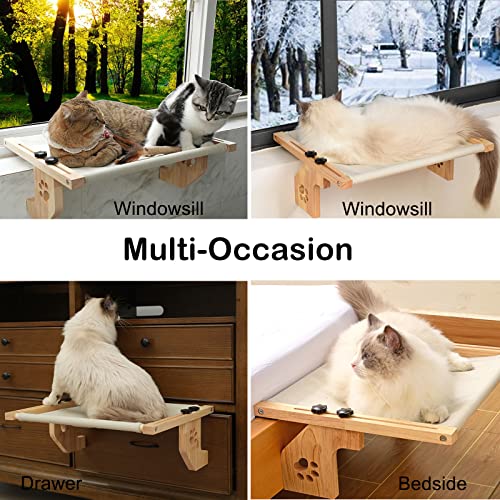 Solid Wood Cat Window Hammock for Large Cats