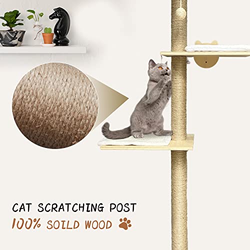 Cat Wall Shelf with Hammock and Cushion