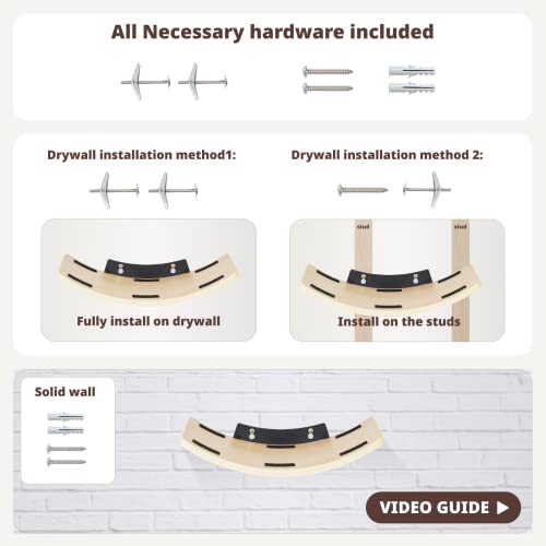 LIORCE Curved Cat Shelf with Cushion