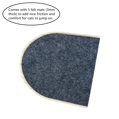 5 Cat Wall Shelves, Mounted Perch & Hammock