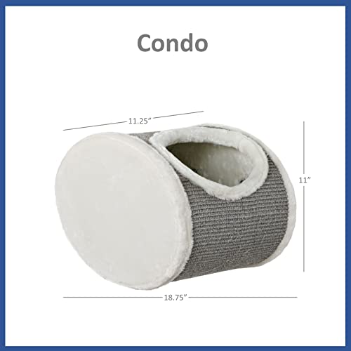 Gray Cat Furniture Set with Hammock & Condo