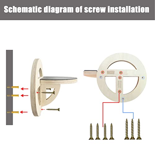 Round Cat Hammock Wall Shelves - 3 PCS