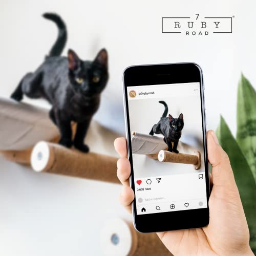 Modern Wall-Mounted Cat Hammock with Two Steps