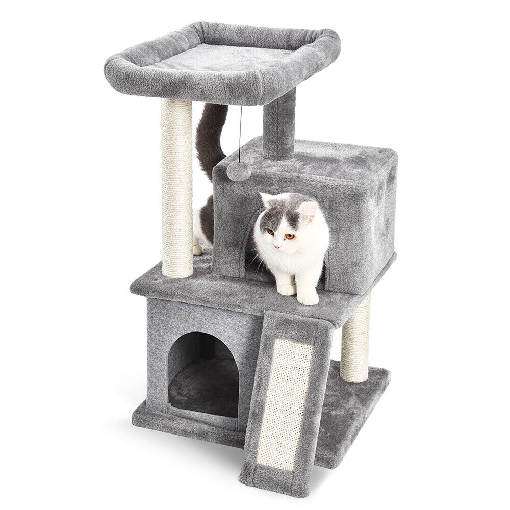 Large Cat Tree Condo & Scratcher Combo