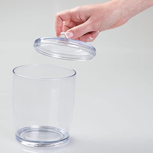 Clear Plastic Cat Canister with Lid - 3 Pack