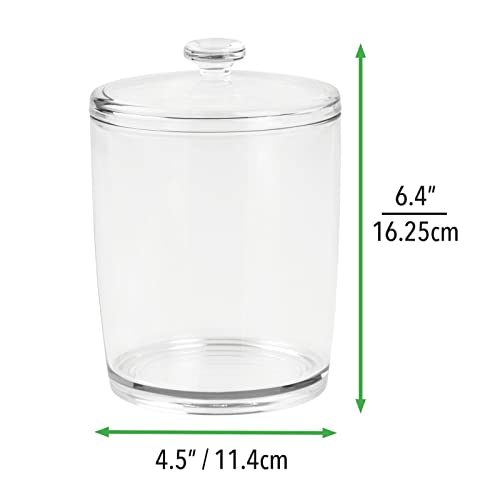Clear Plastic Cat Canister with Lid - 3 Pack