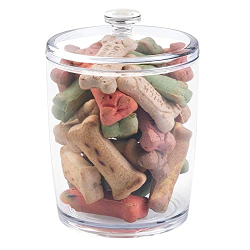 Clear Plastic Cat Canister with Lid - 3 Pack