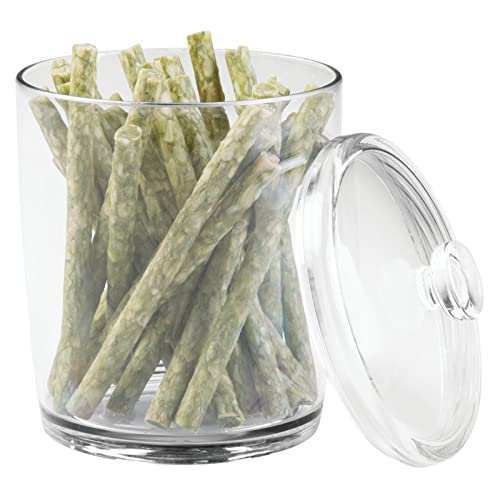 Clear Plastic Cat Canister with Lid - 3 Pack