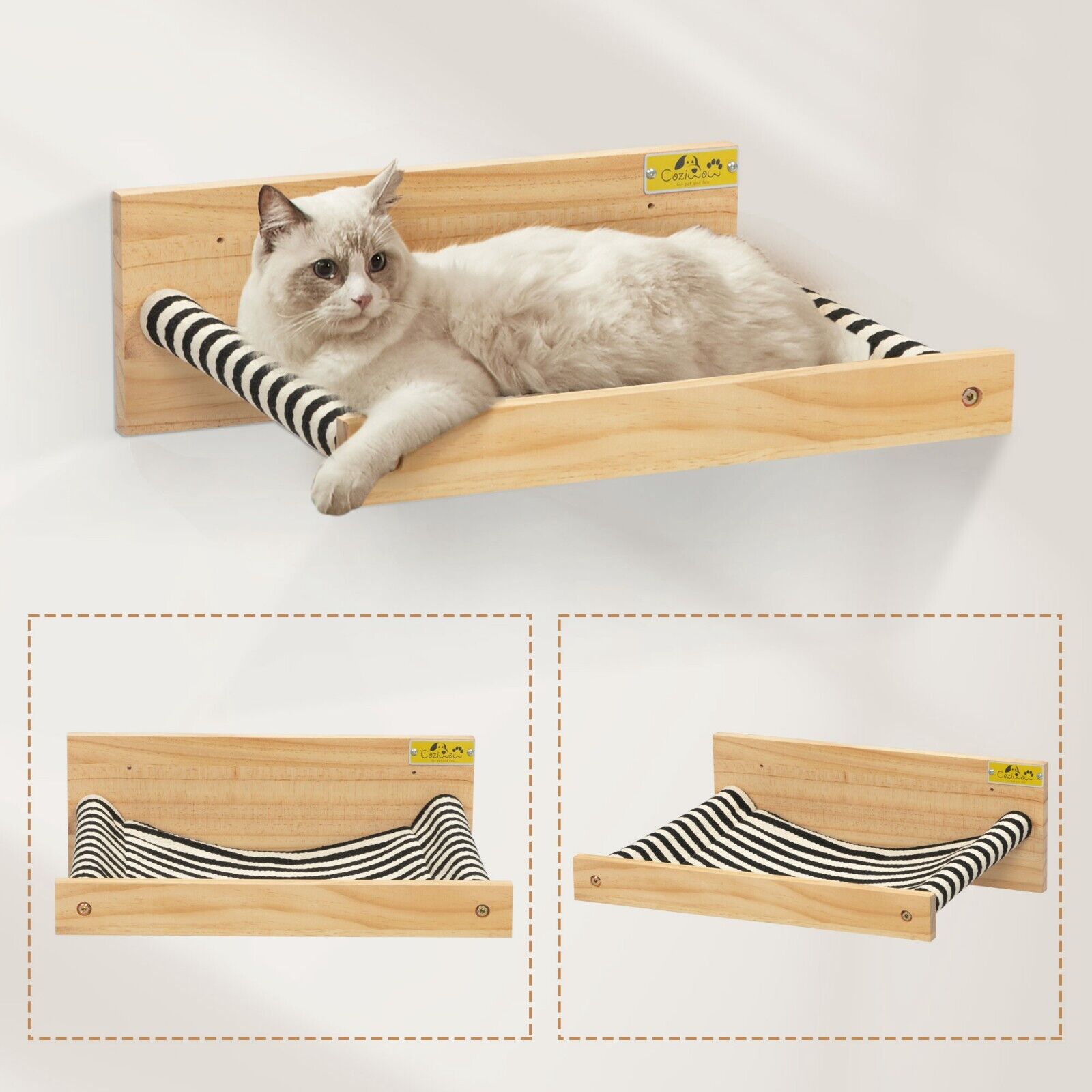 Wall-mounted Cat Hammock & Condo