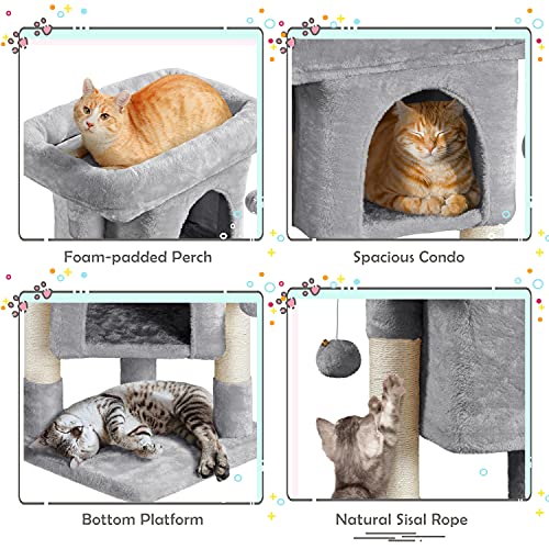 Huge Cat Tree with Scratching Posts & Condo