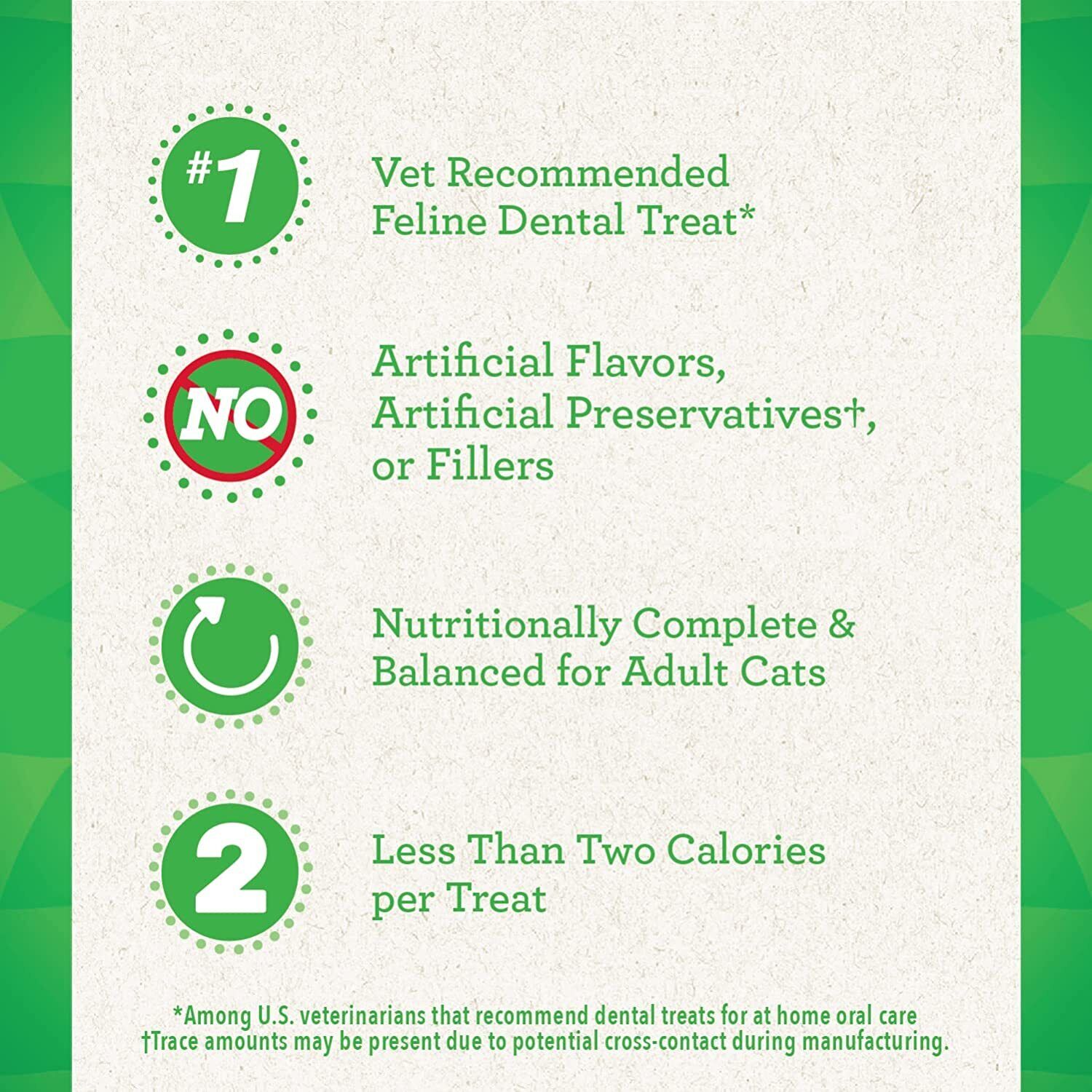 FELINE GREENIES Natural Dental Care Cat Treats Chicken-Flavor