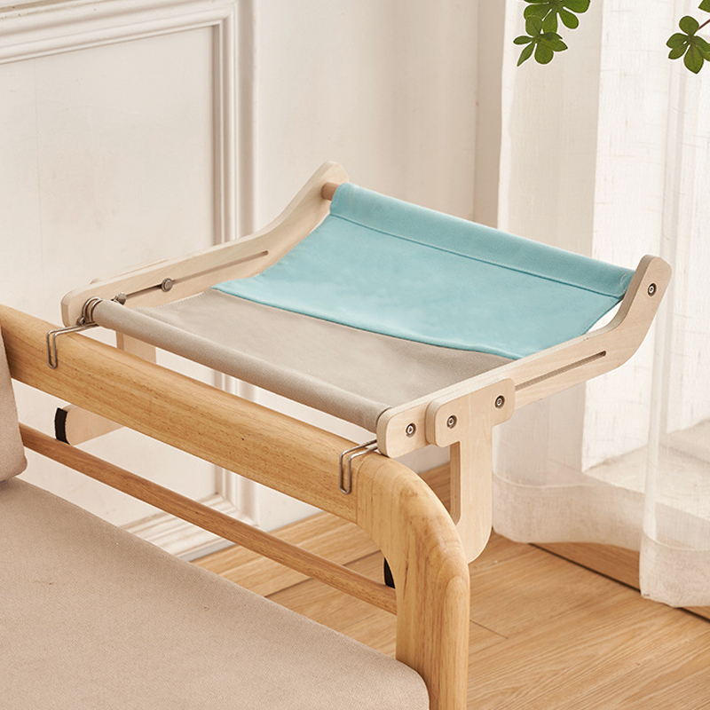 Window Hammock Cat Bed with Wooden Perches