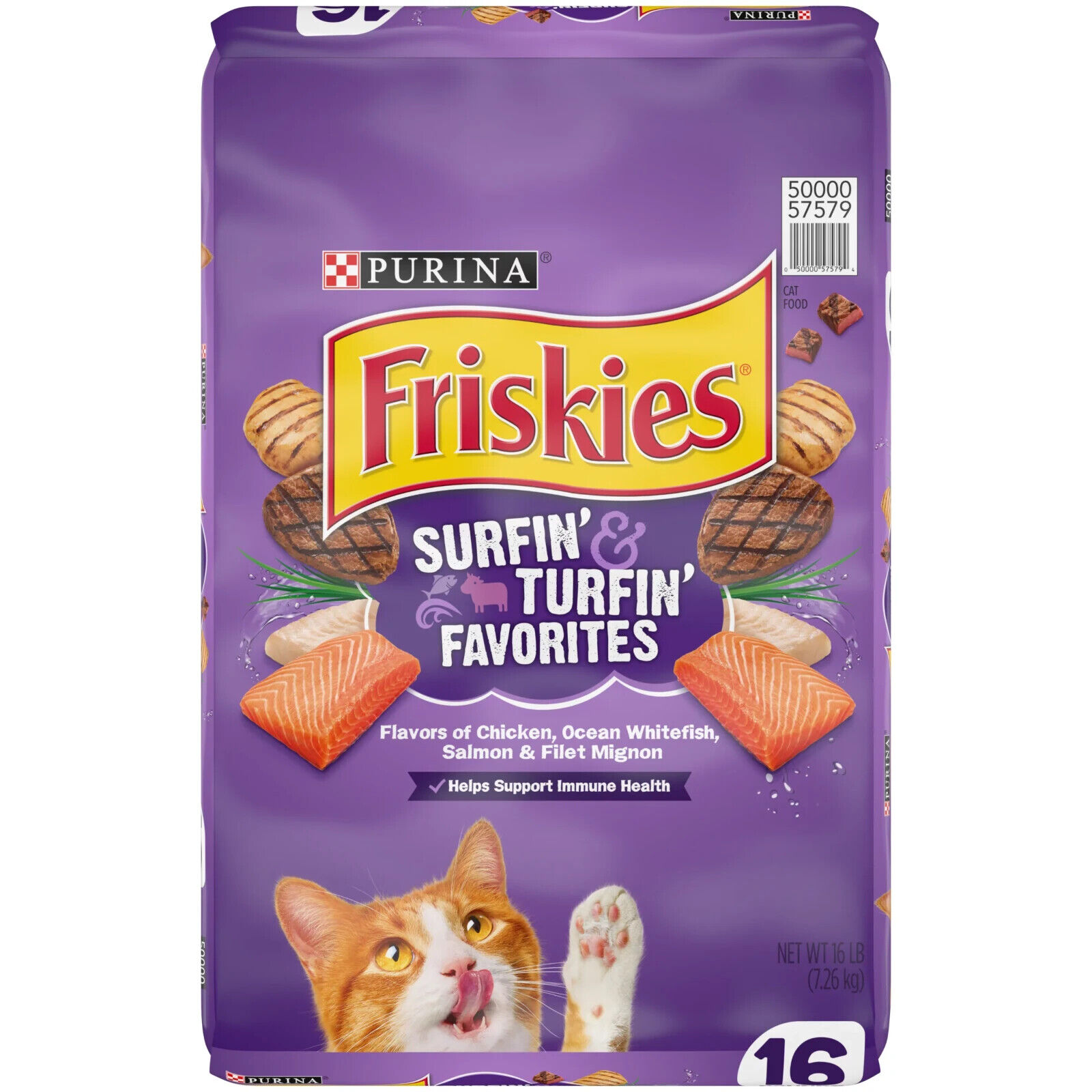 Friskies Surfin' & Turfin' Cat Food, 16 lbs