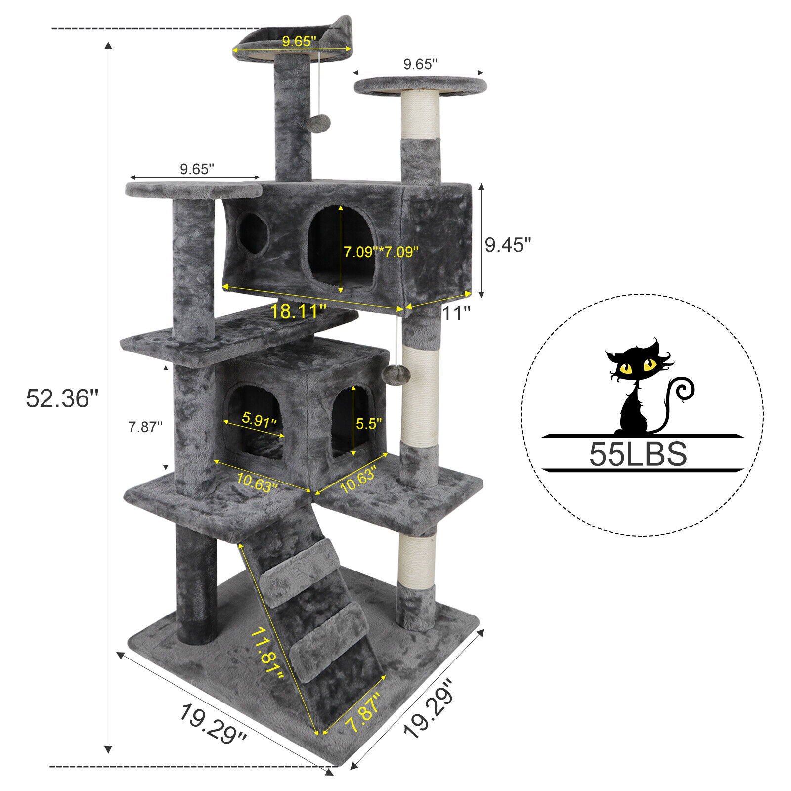 53" Multi-Color Cat Tree Activity Center