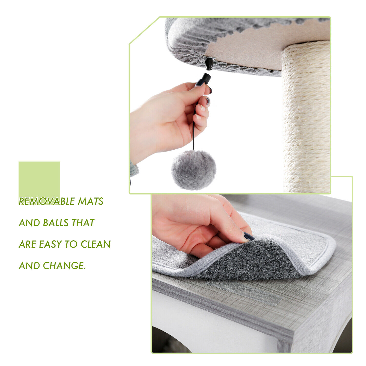 Large Cat Tree with Beds and Scratching Post