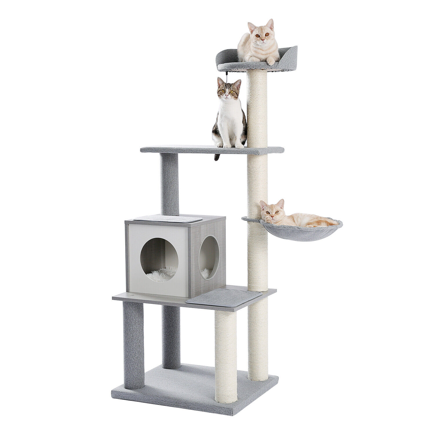 Large Cat Tree with Beds and Scratching Post