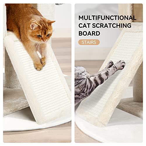 Beige 58" Multi-Level Cat Tree