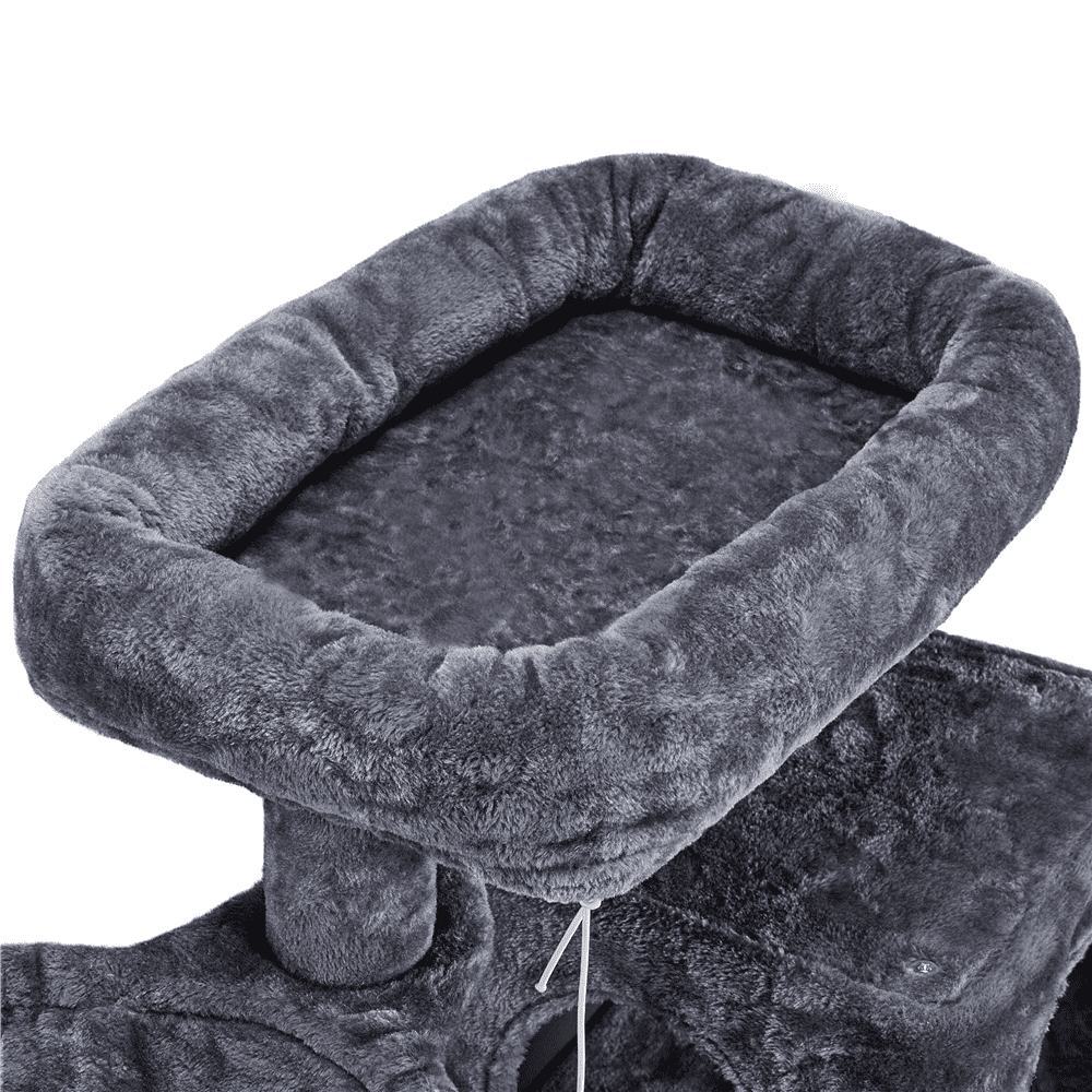 40'' Dark Gray Cat Tree with Scratching Board