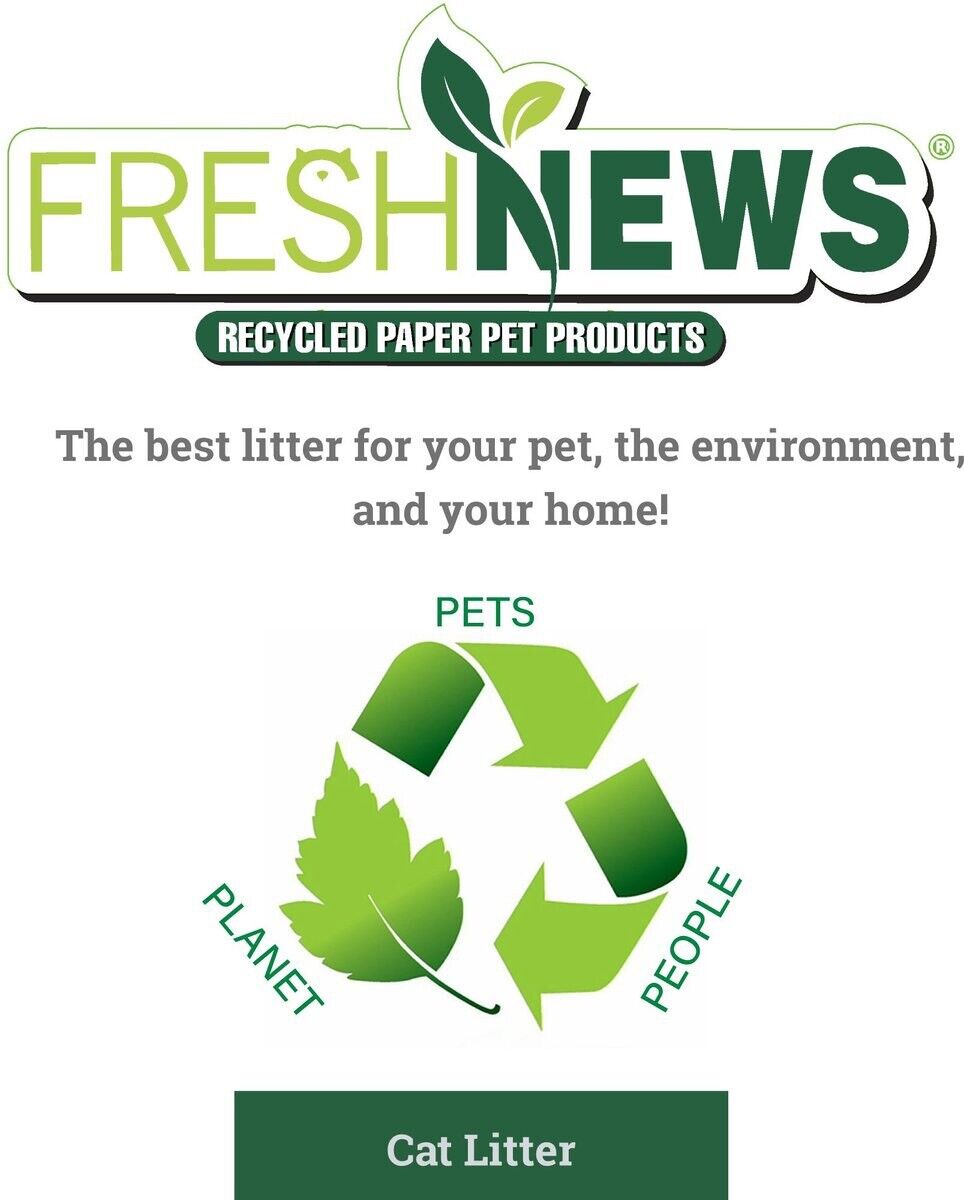 Fresh News Recycled Paper Cat Litter, Pellets 12 Lb