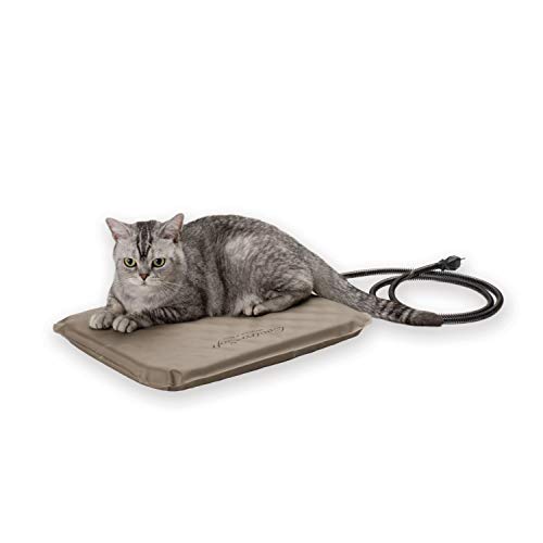 Electric Heated Cat Bed - Tan, Small