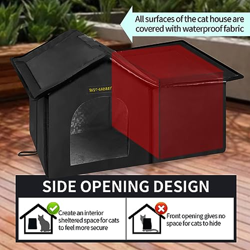 Furrybaby Weatherproof Cat House with Insulation