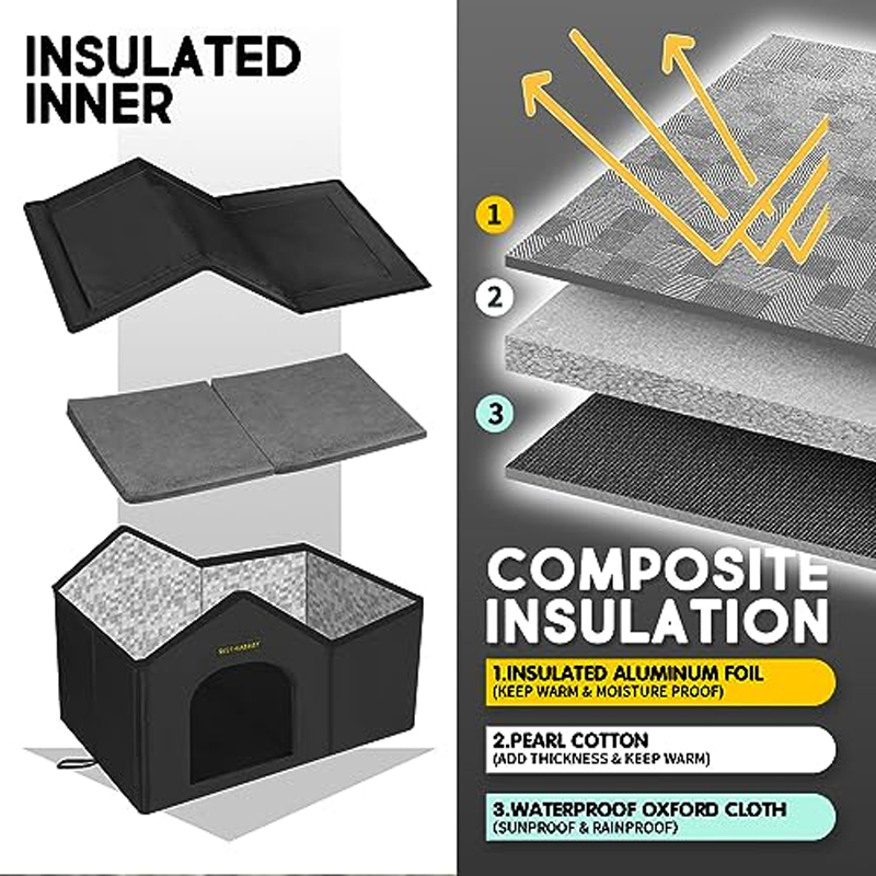Furrybaby Weatherproof Cat House with Insulation