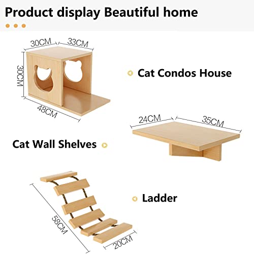 Complete Set of Cat Wall Shelves