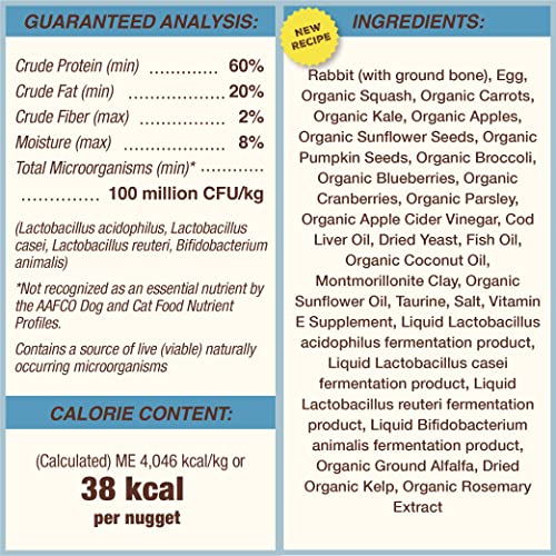 Freeze-Dried Rabbit Cat Food Nuggets (14 oz)