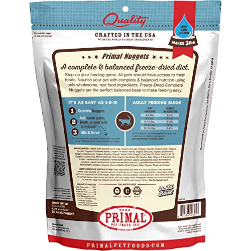 Freeze-Dried Rabbit Cat Food Nuggets (14 oz)
