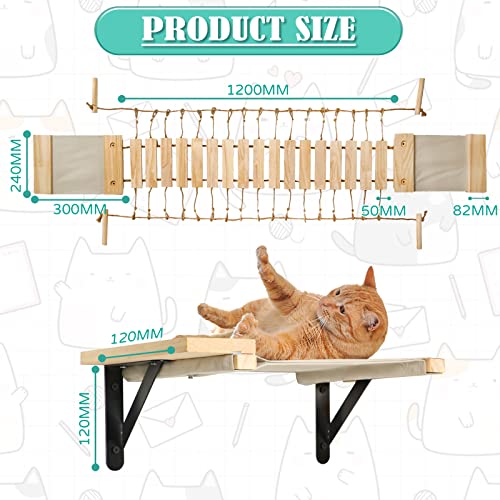 Wooden Cat Wall Shelves and Perches