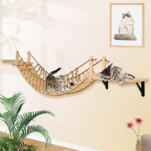 Wooden Cat Wall Shelves and Perches