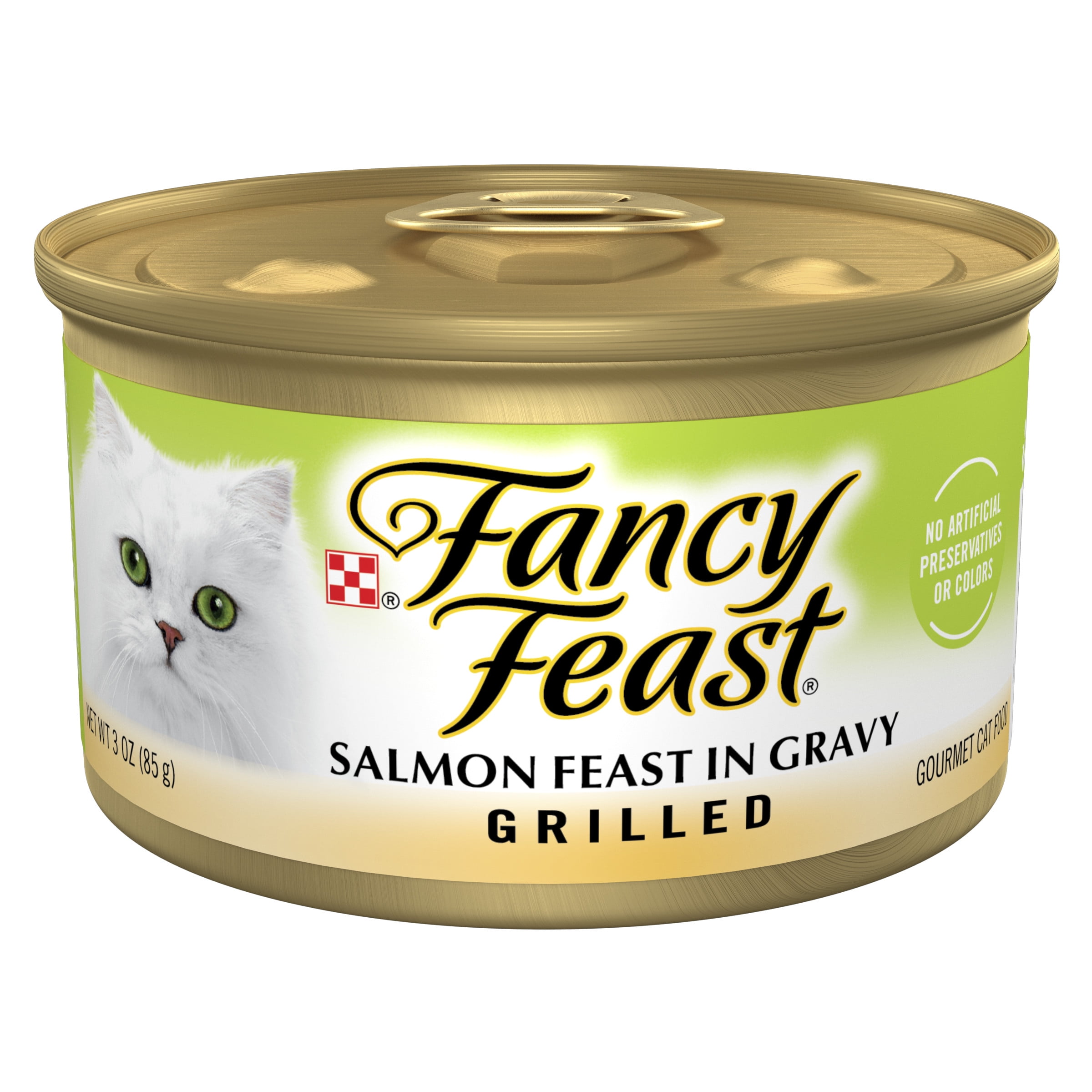 24-Pack Grilled Salmon Gravy Wet Food for Cats