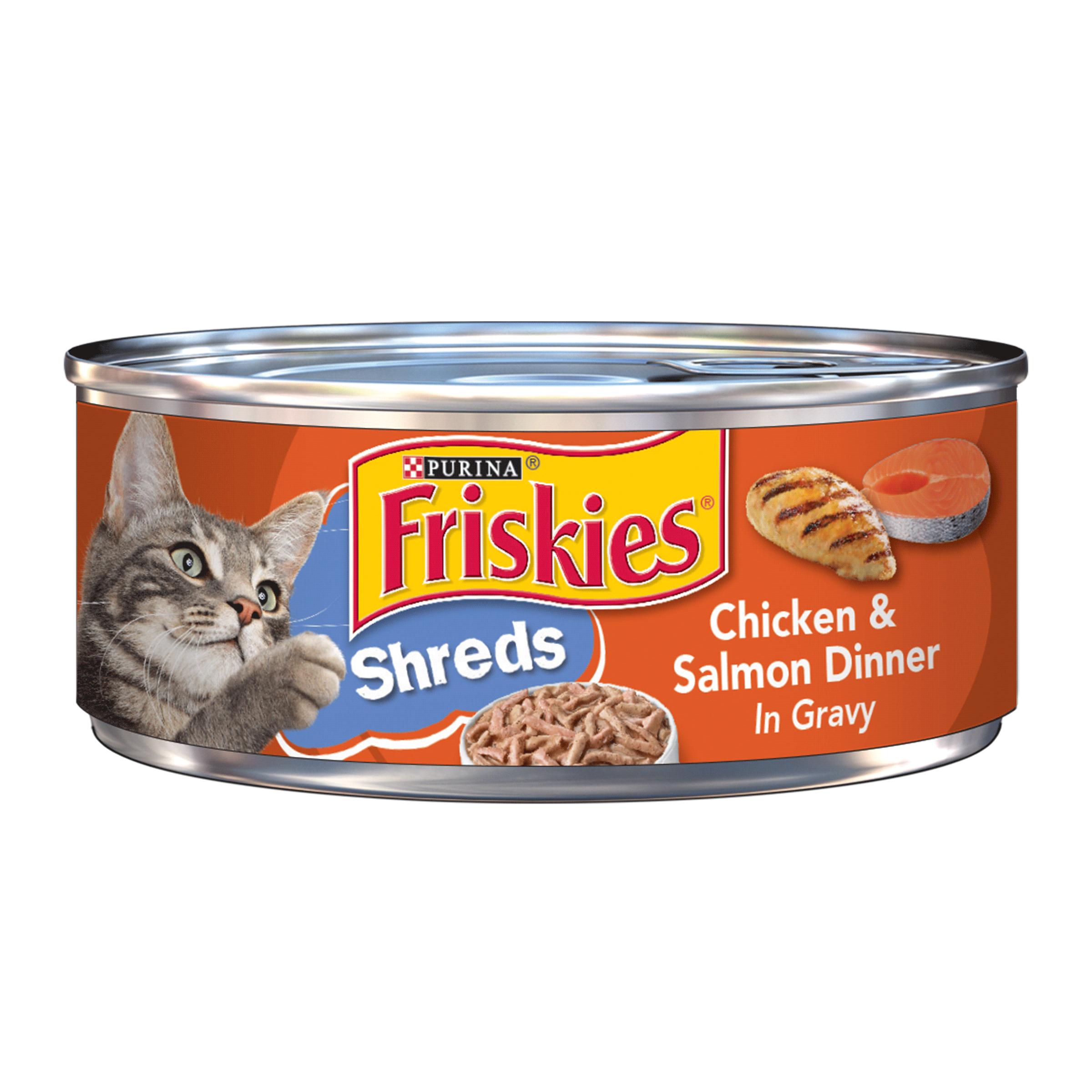 Friskies Chicken & Salmon Wet Cat Food Can