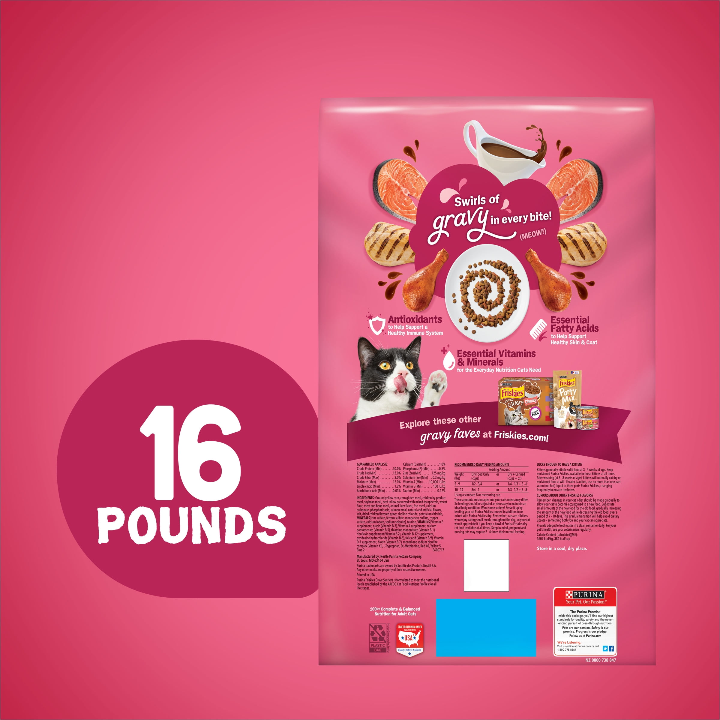 Friskies Swirlers Chicken & Salmon Cat Food 16lb