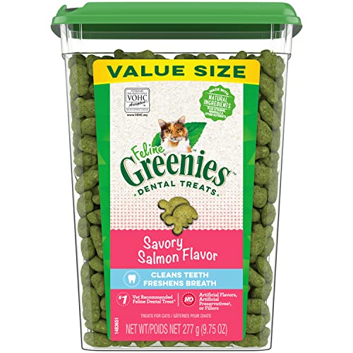 Salmon Flavor Feline Greenies Cat Treats, 9.75 oz