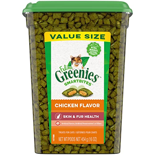 Greenies Skin & Fur Cat Treats - Chicken Flavor