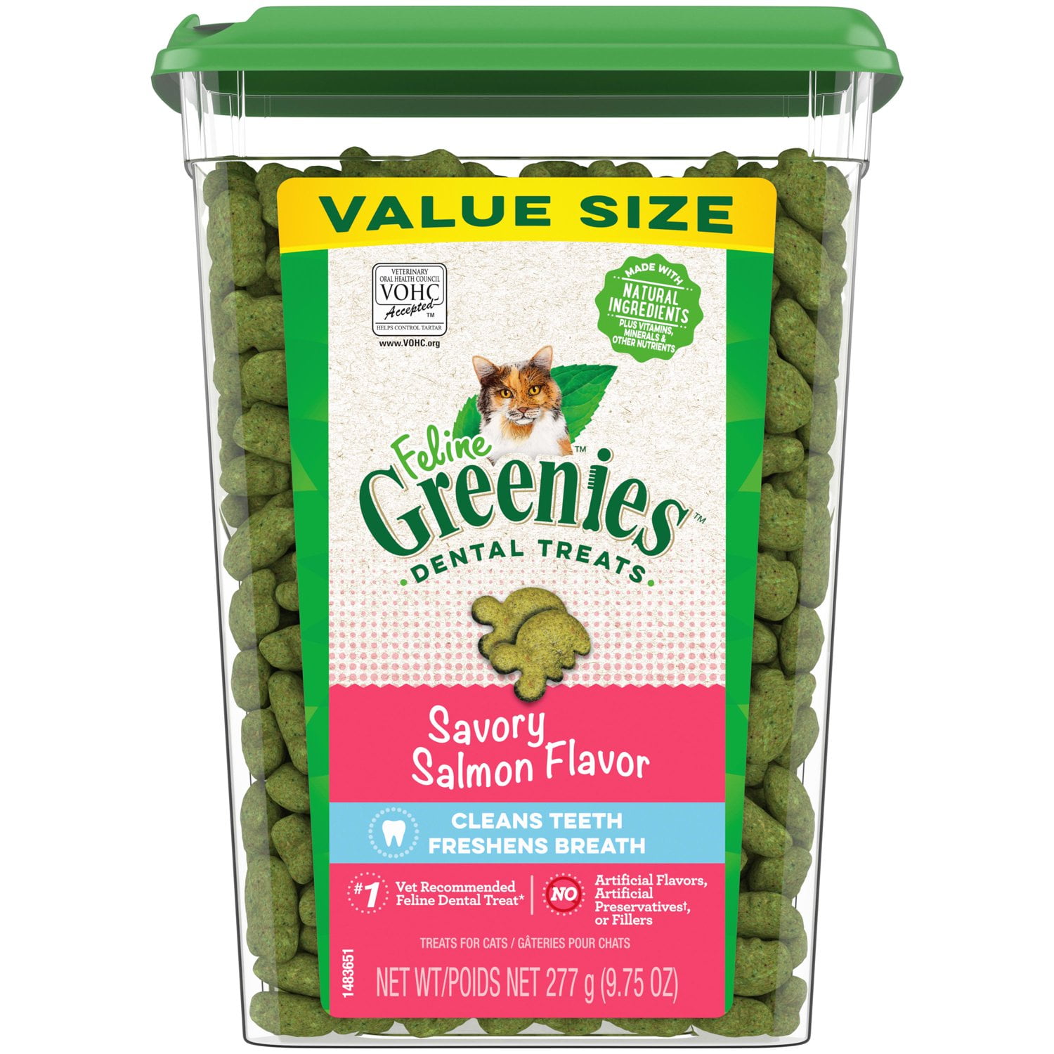 Salmon-flavored Feline Greenies Dental Treats - 9.75 oz