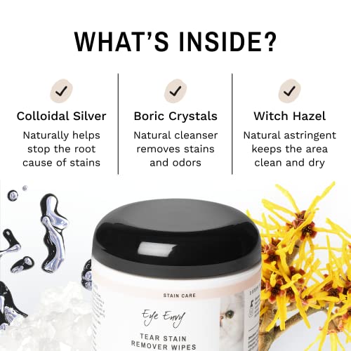 Eye Envy Tear Stain Wipes for Cats | 60 Ct